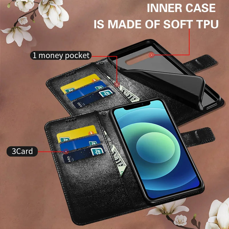 Marble Leather Wallet Flip Case- Google Pixel 7A & 7 Pro