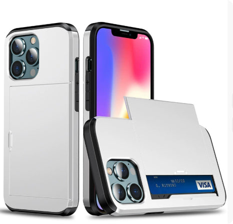 Dual-Layer Hybrid Armor Mobile Phone Card Case - TPU + PC Protection