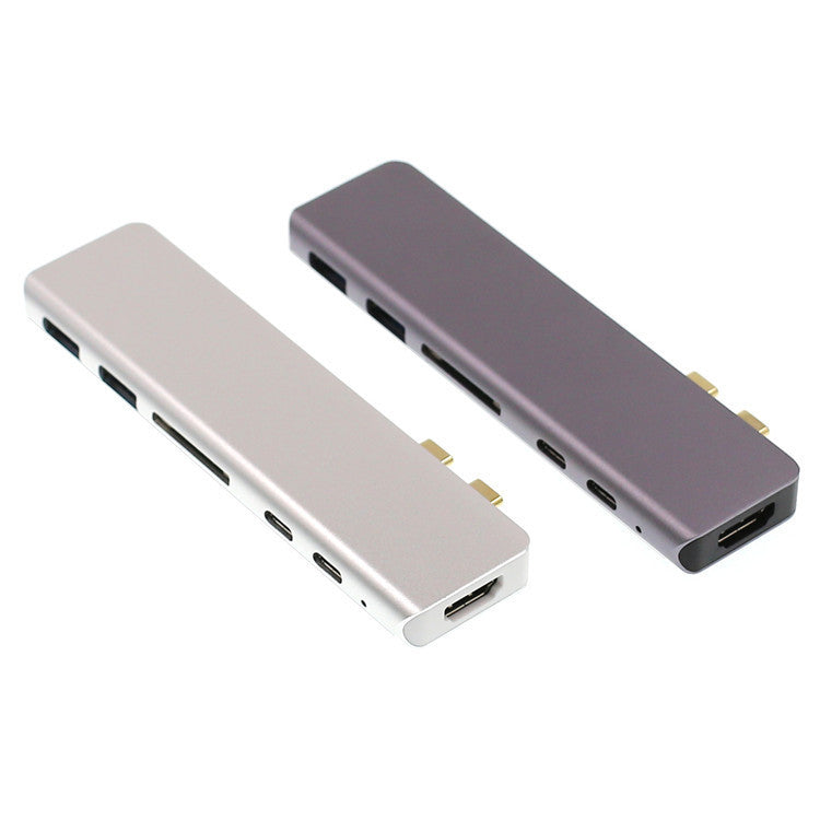 Type-C Dual 7-in-1 4K HDMI HUB Converter