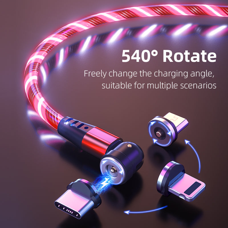 540° Rotatable Luminous Magnetic Charging Cable