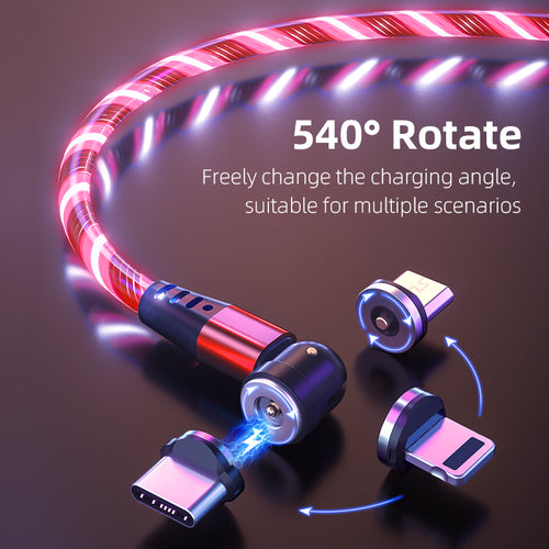 540° Rotatable Luminous Magnetic Charging Cable