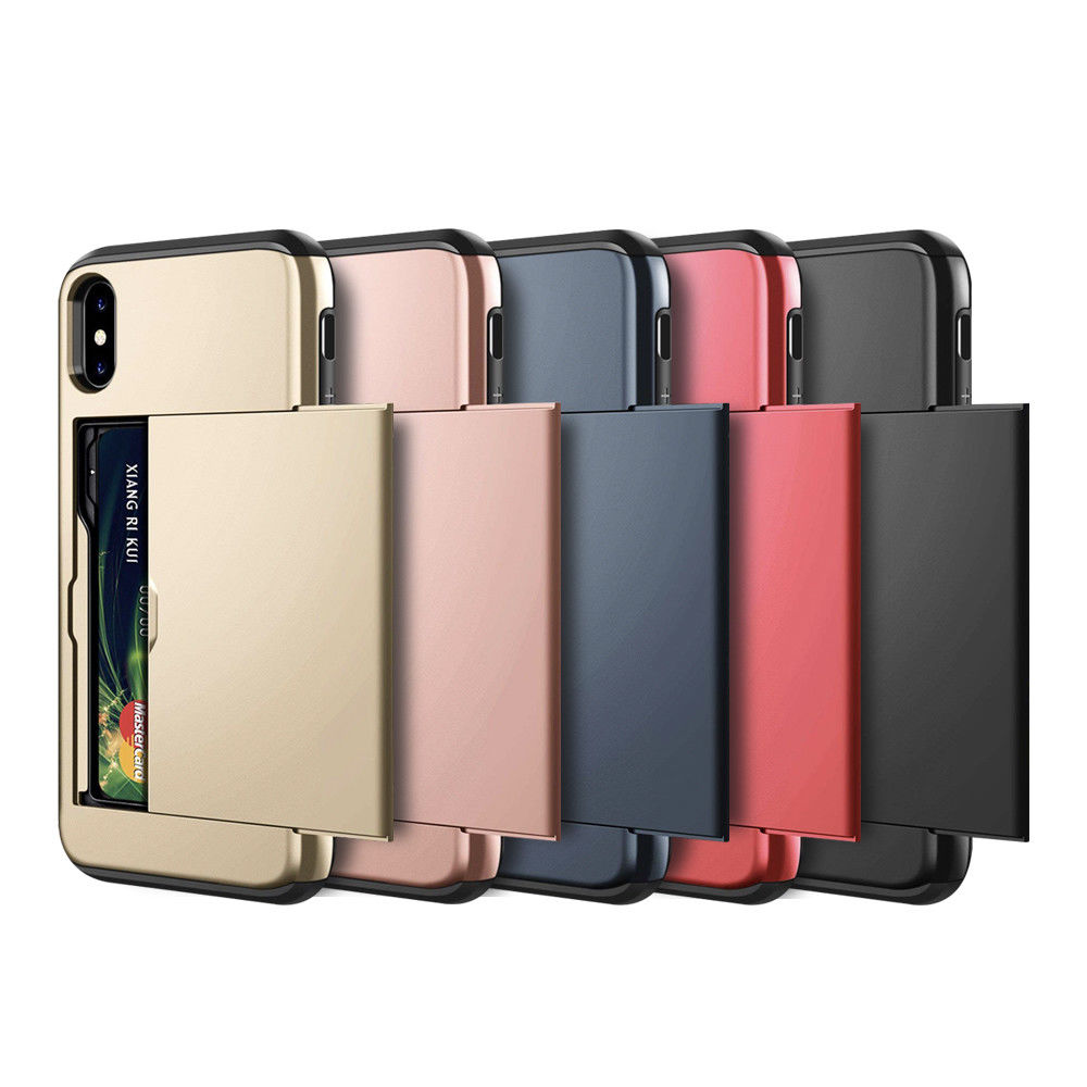 Dual-Layer Hybrid Armor Mobile Phone Card Case - TPU + PC Protection