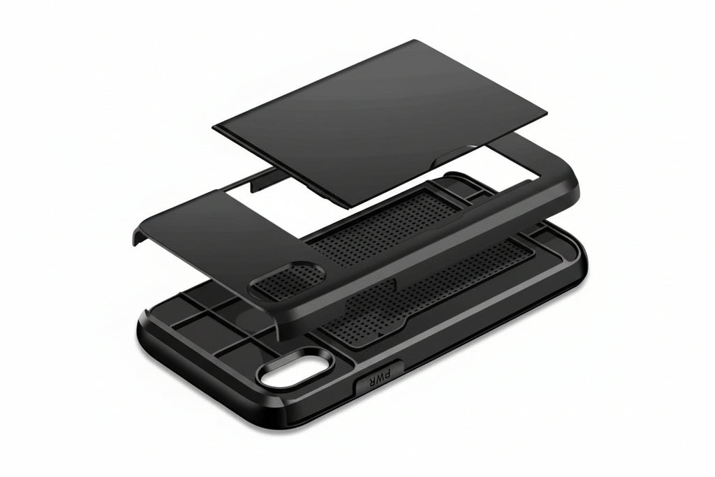 Dual-Layer Hybrid Armor Mobile Phone Card Case - TPU + PC Protection