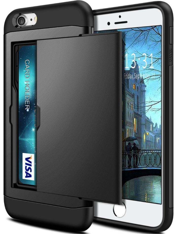 Dual-Layer Hybrid Armor Mobile Phone Card Case - TPU + PC Protection