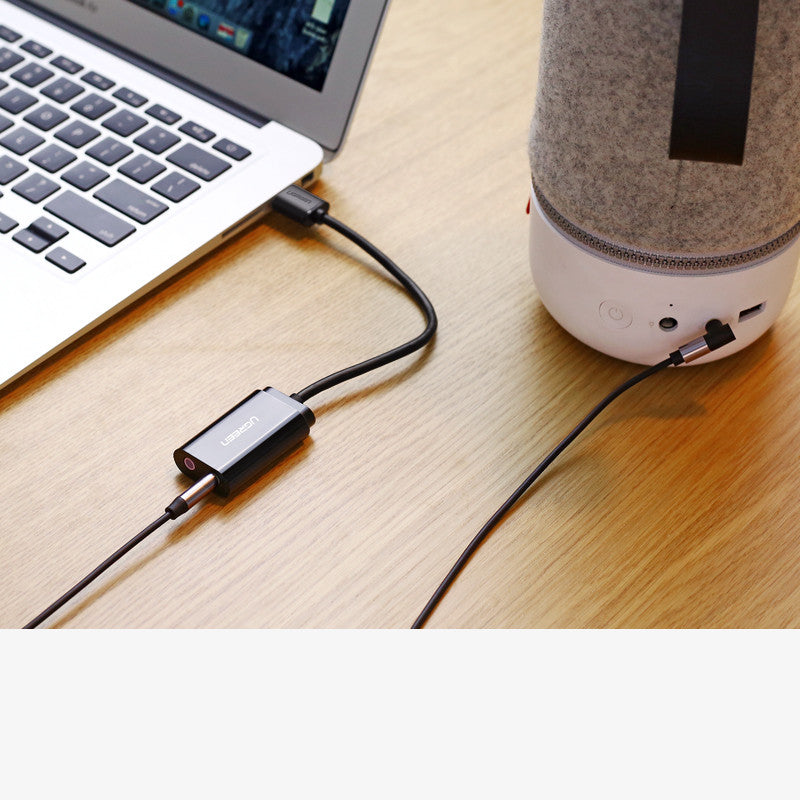 3.5mm Audio Sound Card Headphone Converter- USB External Sound Card