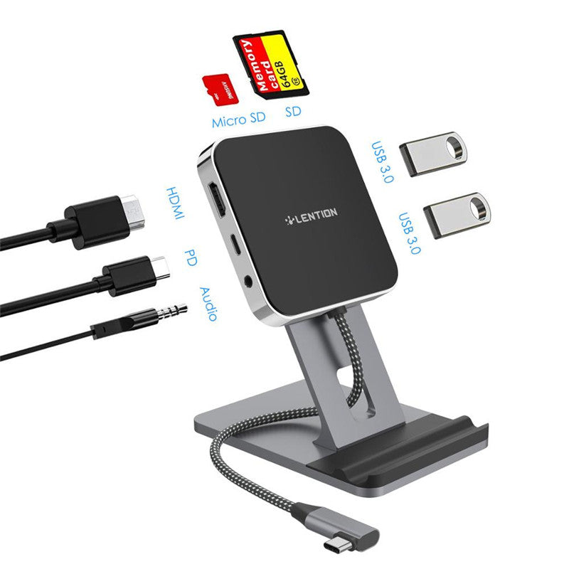 7-in-1 4K HDMI USB-C Hub with SD/Micro SD Card Reader