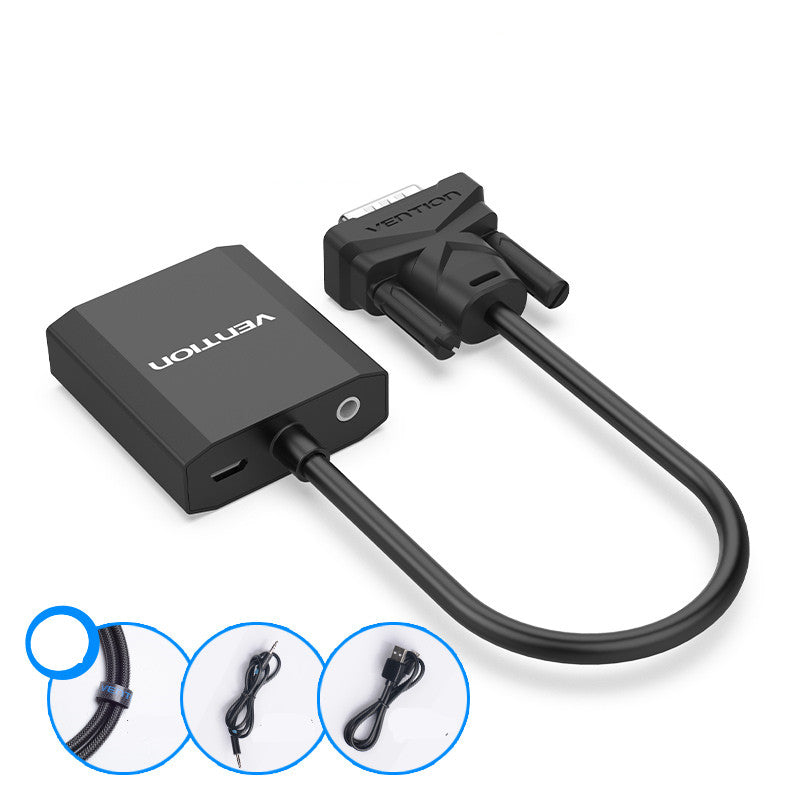 HD Converter Adapter Cable- Computer, TV & Projector Video with Audio