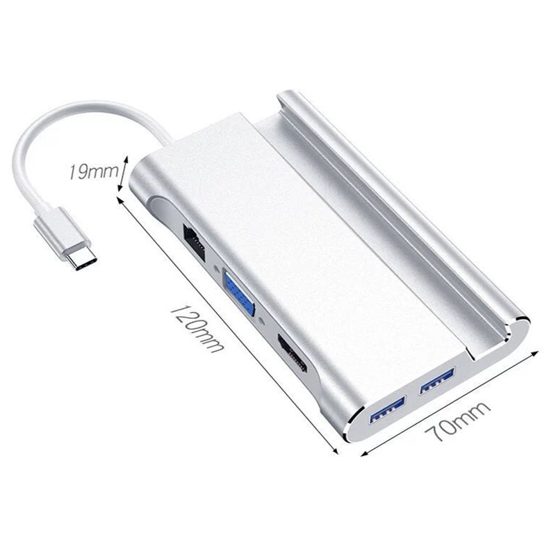 Type-C 8-in-1 Multifunctional Hub- 4K Multi-Screen Converter