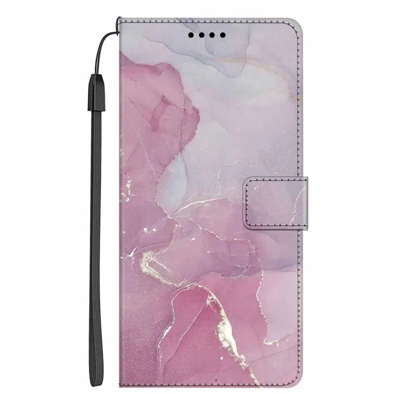Marble Leather Wallet Flip Case- Google Pixel 7A & 7 Pro