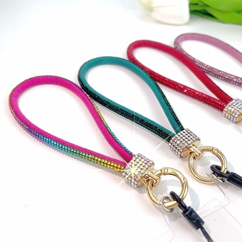Luxury Rhinestone Mobile Phone Lanyard Wrist Chain – Anti-Separation Rope