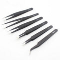 6pcs ESD Anti-Static Stainless Steel Tweezers Set- Maintenance & Repair Tool Kit