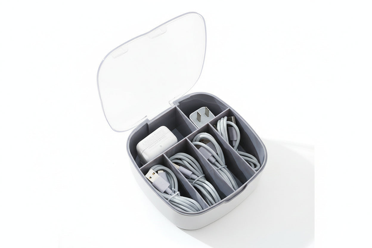 Dust-Proof Charging Cable Storage Box