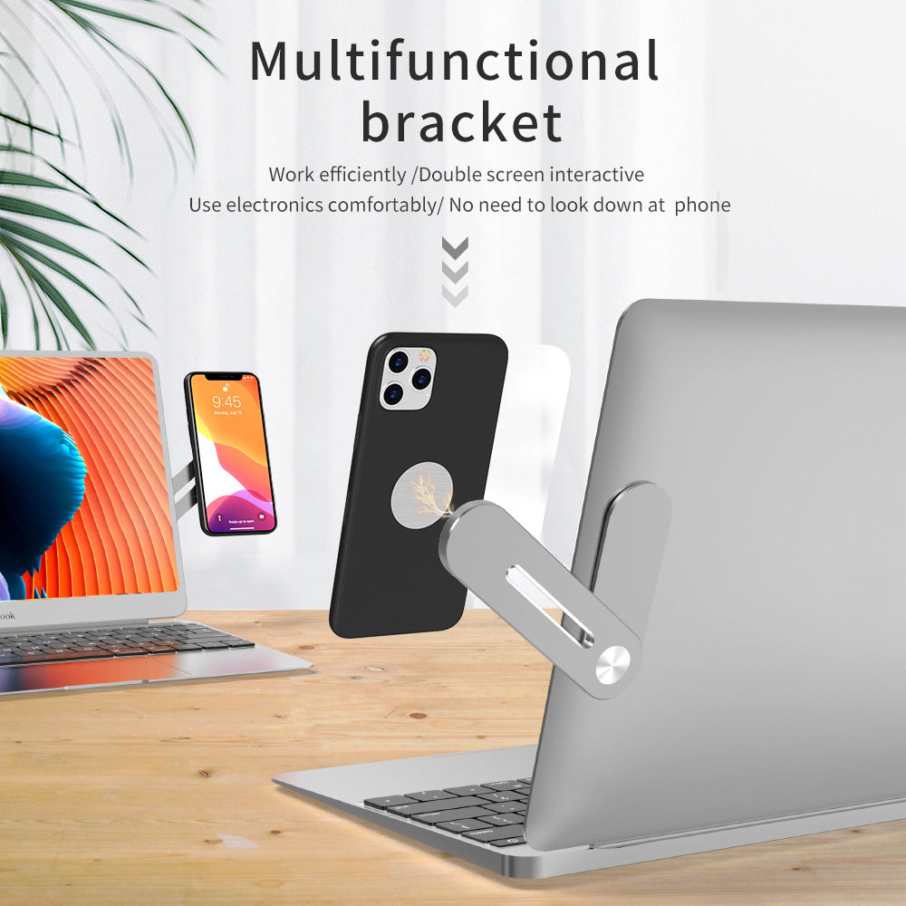 Adjustable Laptop & Tablet Side Mount Holder- Multi-Screen Bracket for Phone, iPad & Notebook