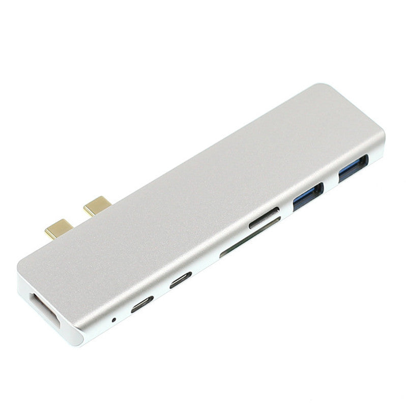 Type-C Dual 7-in-1 4K HDMI HUB Converter