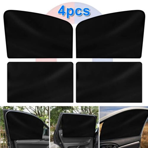 4X Magnetic Car Window Sun Shade Mesh Set