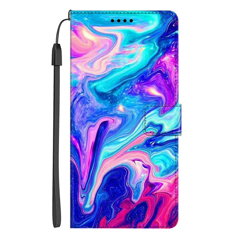 Marble Leather Wallet Flip Case- Google Pixel 7A & 7 Pro