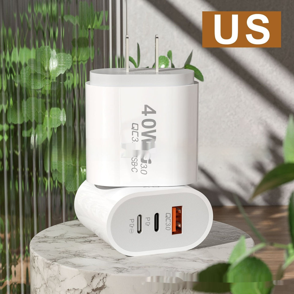 40W Multi-Port Travel Charger- Fast Charging for Android & Mobile Devices
