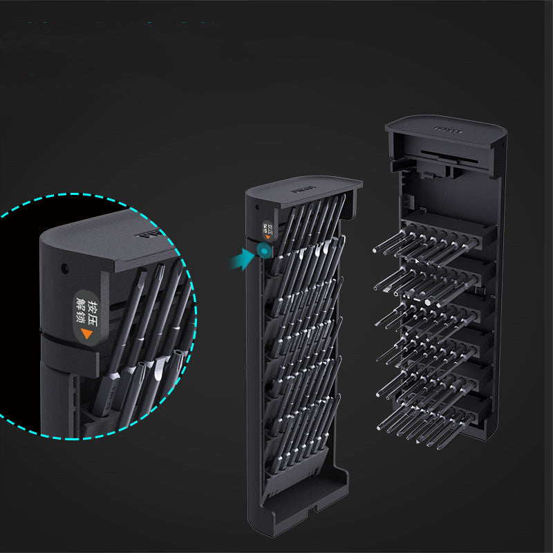 Multifunctional Precision Screwdriver Set- 58+ Bits with Magnetic Plate & Portable Storage