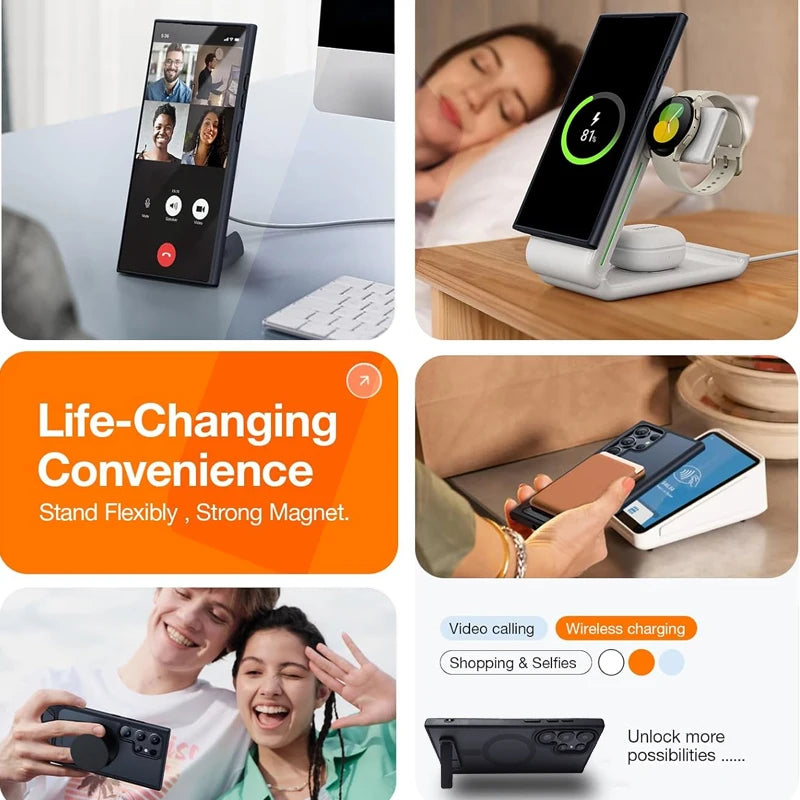 Magnetic Kickstand Case for Samsung Galaxy S25