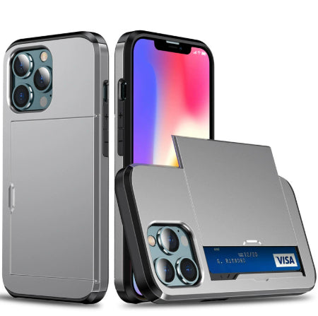 Dual-Layer Hybrid Armor Mobile Phone Card Case - TPU + PC Protection
