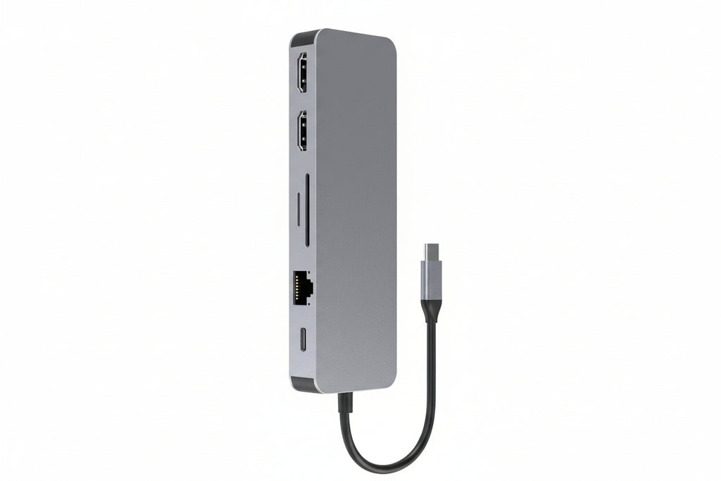 USB-C 13-in-1 Hub with Gigabit Ethernet- Multi-Port Docking Station