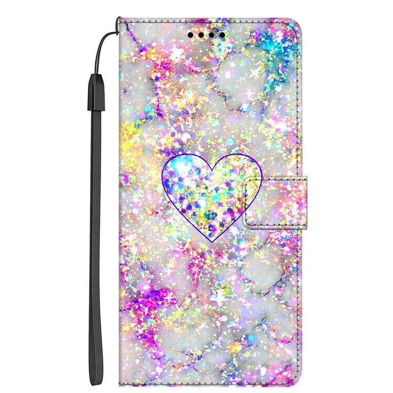 Marble Leather Wallet Flip Case- Google Pixel 7A & 7 Pro