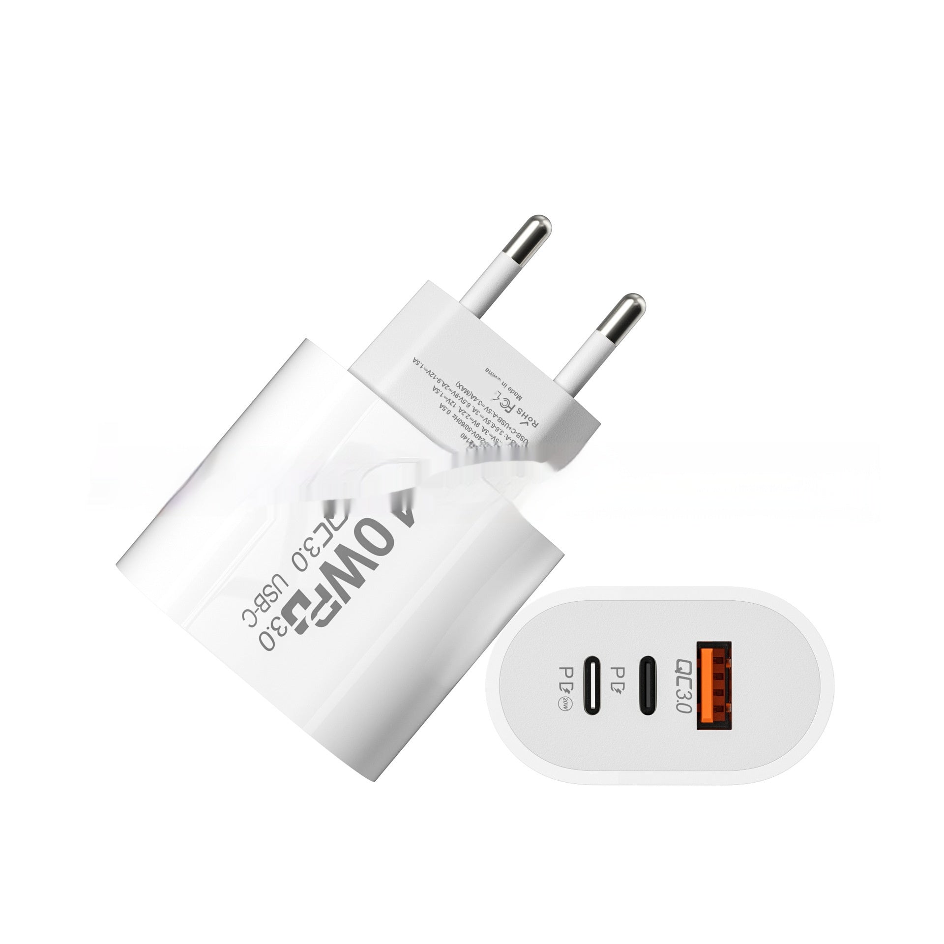 40W Multi-Port Travel Charger- Fast Charging for Android & Mobile Devices