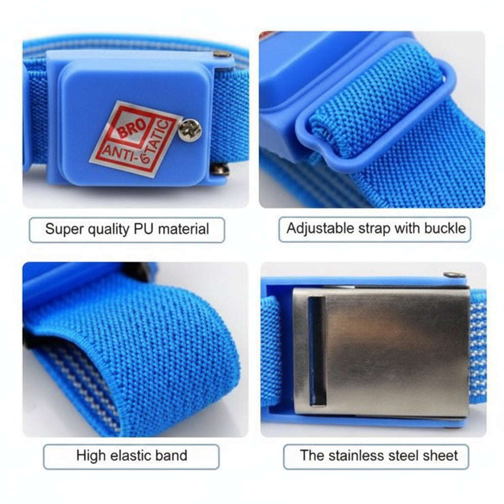 Wireless Anti-Static Wrist Strap Band- Blue