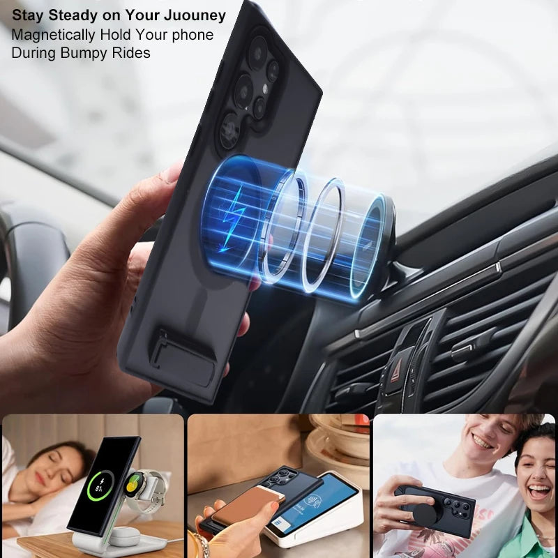 Magnetic Kickstand Case for Samsung Galaxy S25