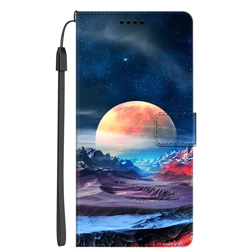 Marble Leather Wallet Flip Case- Google Pixel 7A & 7 Pro
