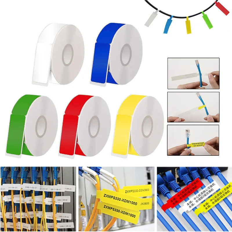Tear-Proof Color Thermal Label Paper – Durable Cable & Wire Label Stickers