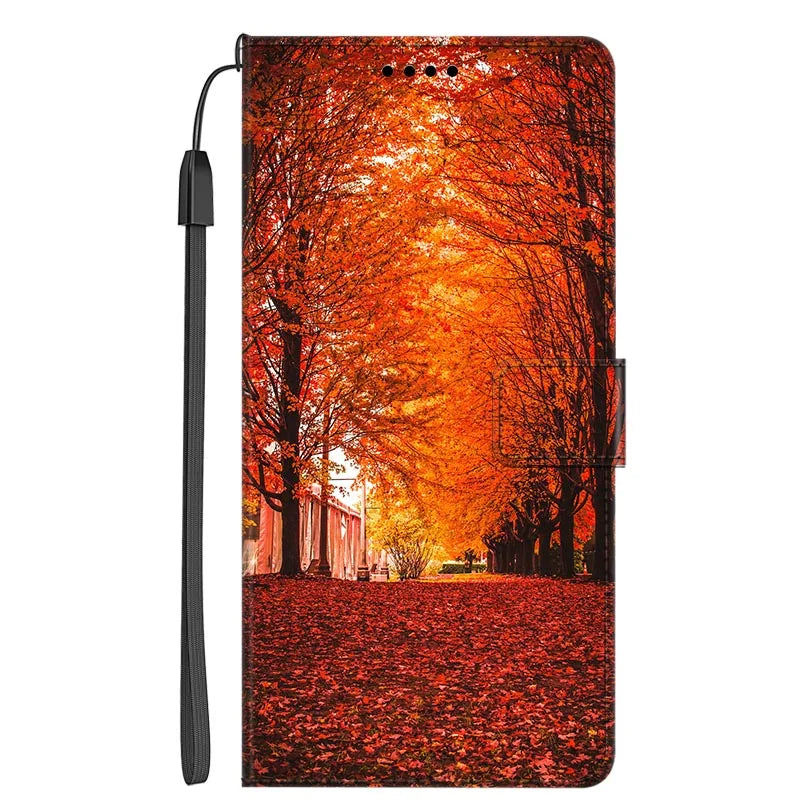 Marble Leather Wallet Flip Case- Google Pixel 7A & 7 Pro