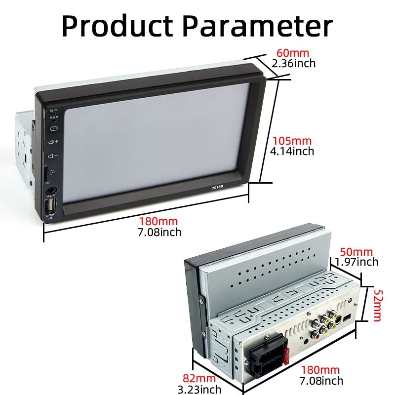 7-inch Vehicle MP5 Player- Mobile Phone Interconnection Multimedia System
