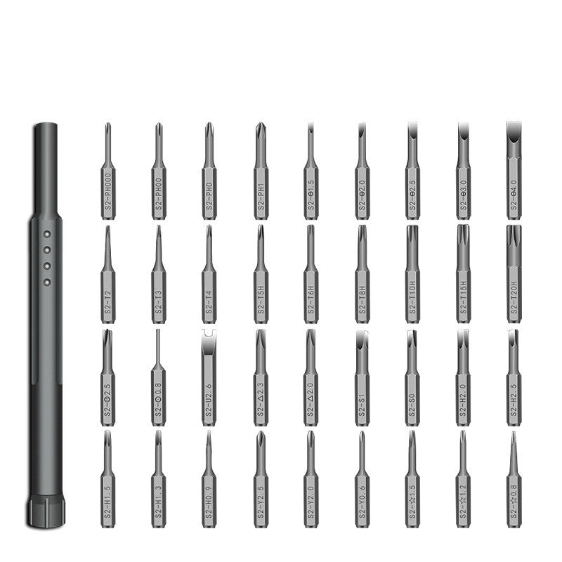 Repair Precision Mobile Phone Screwdriver Set- 37-Piece Magnetic S2 Alloy Steel