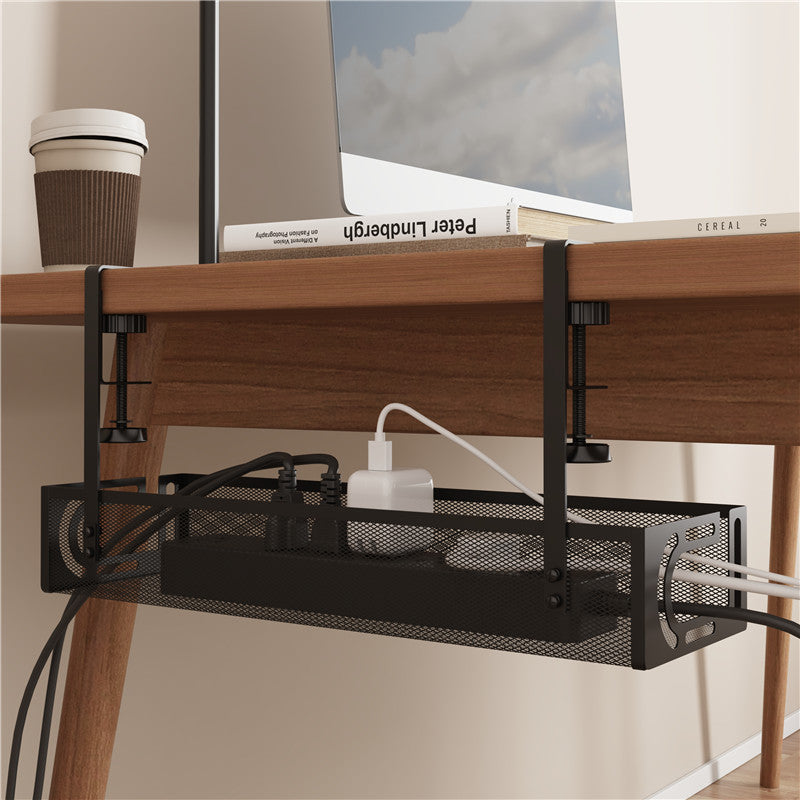 Under-Desk Power Strip Storage Rack