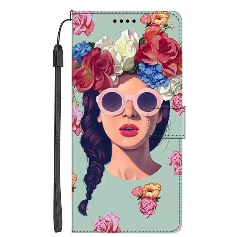 Marble Leather Wallet Flip Case- Google Pixel 7A & 7 Pro