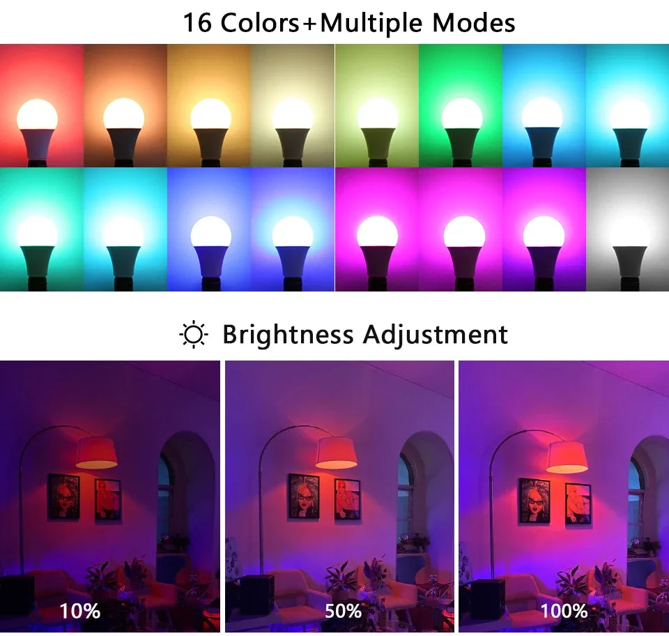 Color Infrared Remote Control Bulb