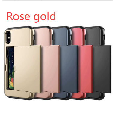 Dual-Layer Hybrid Armor Mobile Phone Card Case - TPU + PC Protection