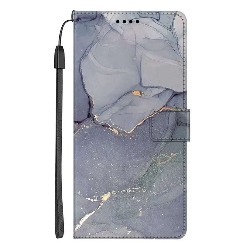 Marble Leather Wallet Flip Case- Google Pixel 7A & 7 Pro