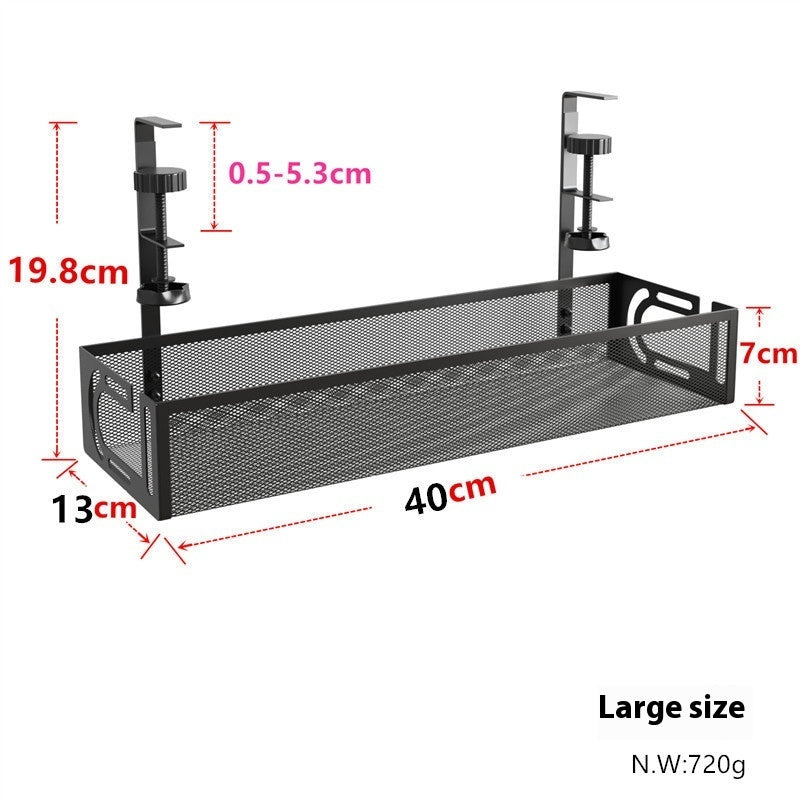 Under-Desk Power Strip Storage Rack