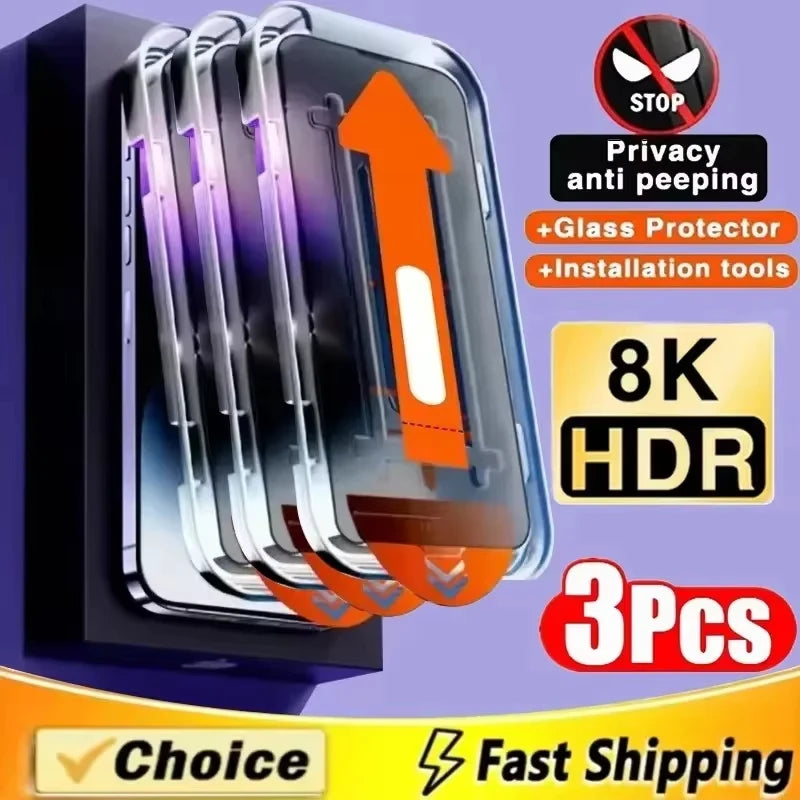Privacy Tempered Glass Screen Protector for iPhone