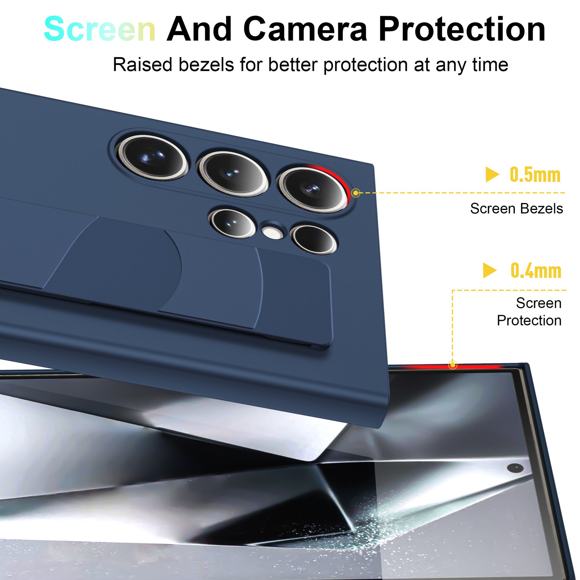 All-in-One Transparent Frosted Case for Samsung A54