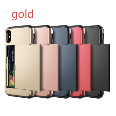 Dual-Layer Hybrid Armor Mobile Phone Card Case - TPU + PC Protection