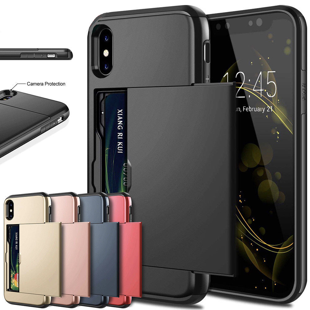Dual-Layer Hybrid Armor Mobile Phone Card Case - TPU + PC Protection