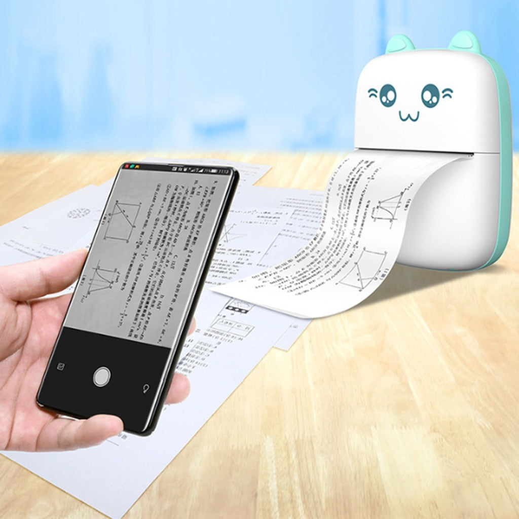 Mini Portable Bluetooth & WiFi Photo Printer- Pocket Note & Label Printer