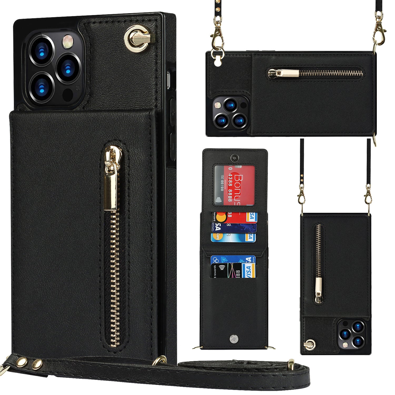 Zipper Crossbody Phone Case