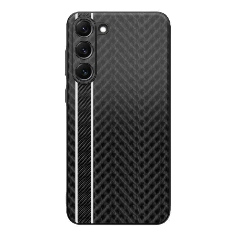 Business Plain Leather Ultra-Thin Phone Case – Carbon Fiber Back Cover for Samsung