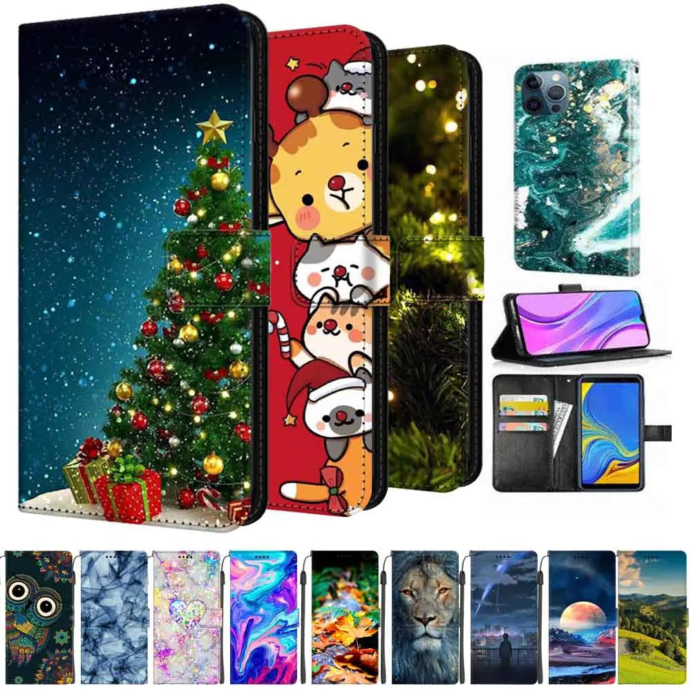 Marble Leather Wallet Flip Case- Google Pixel 7A & 7 Pro