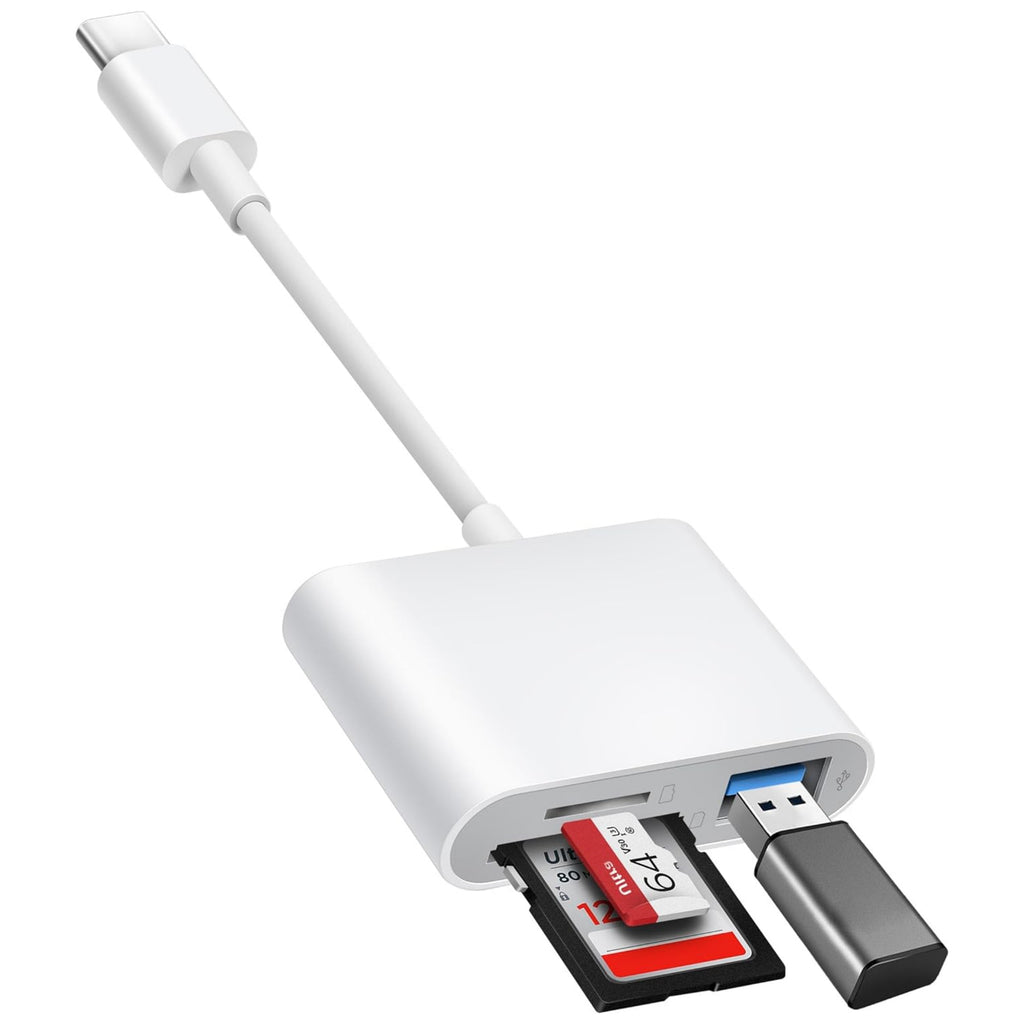 Tablet/Phone 3-in-1 Card Reader- DCF/TF/U Disk Memory Expansion