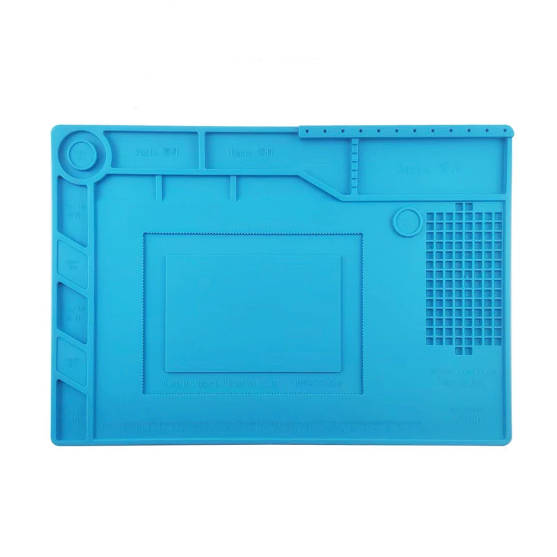 Magnetic Silicone Repair Mat – Heat Resistant 500°C Soldering Station & Anti-Static Electronics Workpad